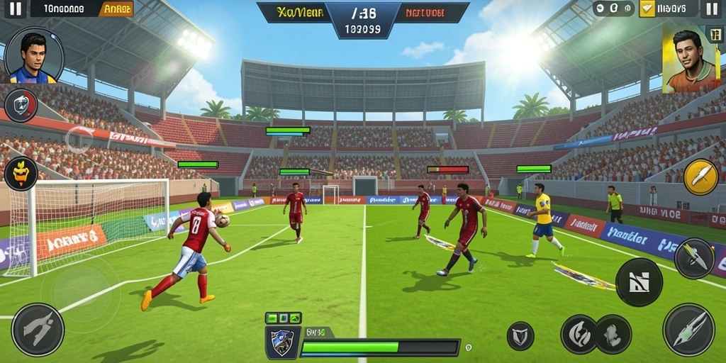 Screenshot dari pertarungan melawan bos yang menantang.