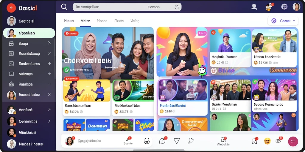 Fitur komunitas yang mendukung interaksi antar pemain.
